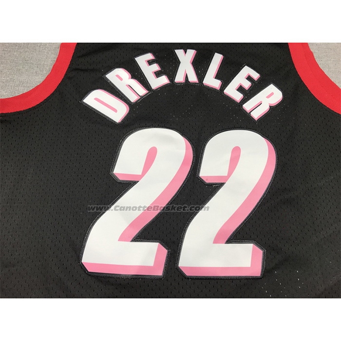 Maglia Portland Trail Blazers Clyde Drexler #22 Mitchell & Ness 1991-92 Nero